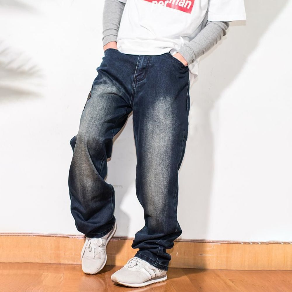 Men Baggy Jeans Skateboard Denim Pants