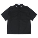 Mens Summer American Street Letter Short-sleeved Shirt-2