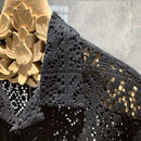 Chemise sexy vintage à manches courtes en dentelle ajourée pour homme-6