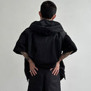Men Cargo Hooded  Fashion Vest  Unisex-5