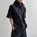Men Cargo Hooded  Fashion Vest  Unisex-6