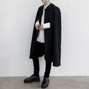 Mens Dark Style Mid-Length Cape Coat Unisex Autumn-2