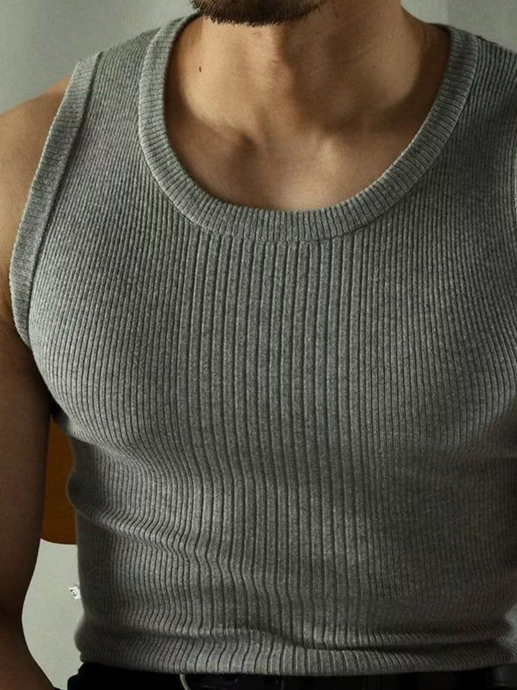 Mens Knitted Sweatshirt Vest