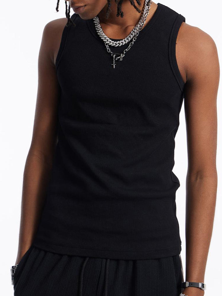 Mens Genderless Casual Street Stretch Vests