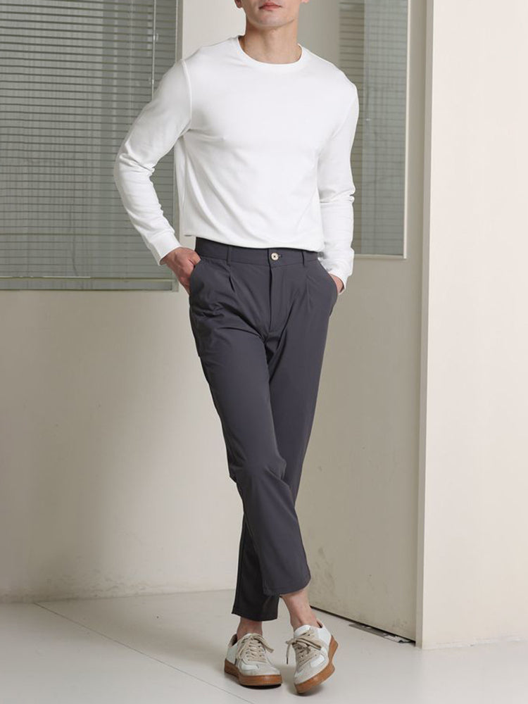 Mens Breathable Casual Straight Pants