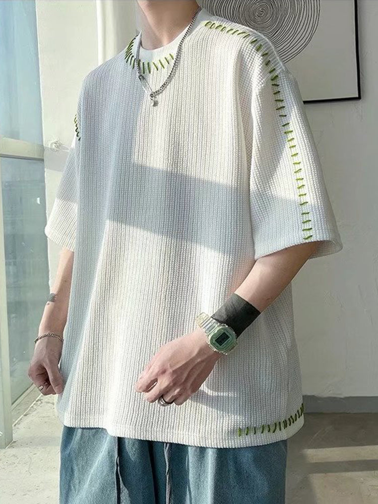 Mens Oversized Short Sleeved Knit Shirt