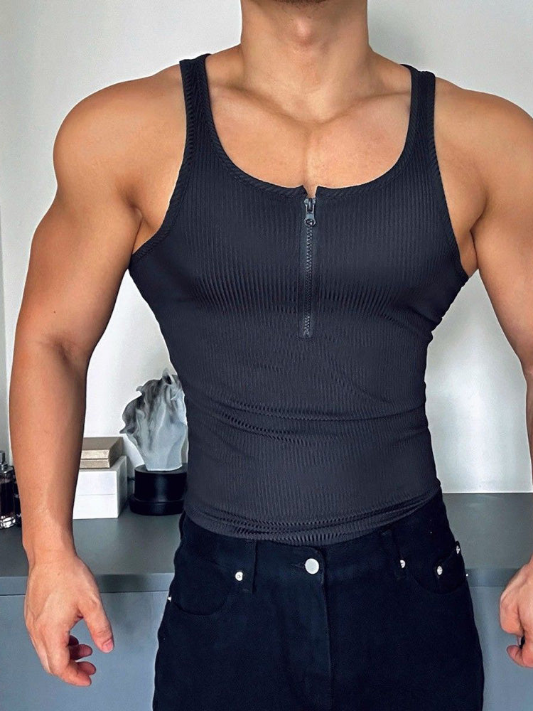 Mens Gym Sports Sexy Casual Jogging Vest