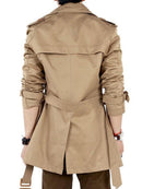 Mens Elegant British Solid Color Mid-Length Windbreaker-2