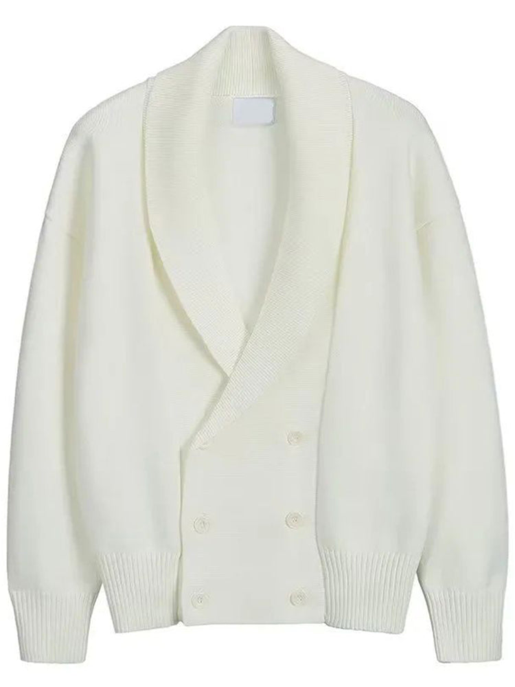 Comprar white Mens Slim Fit Casual Knitted Cardigan Jacket