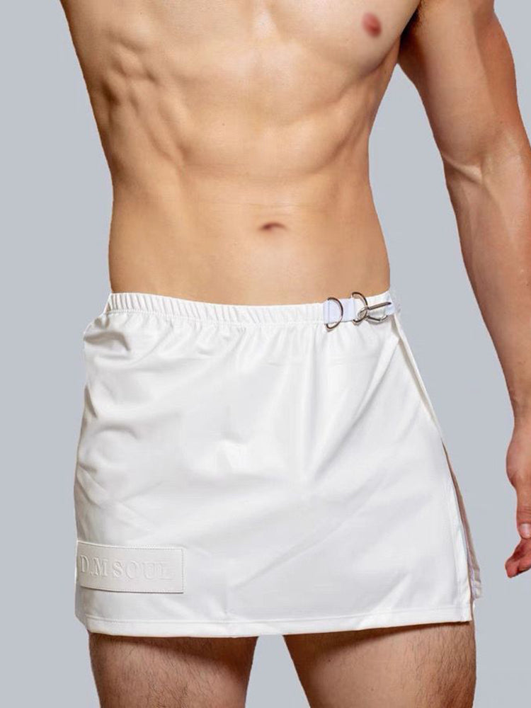 Mens Sexy Home Leather Shorts