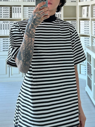 Mens  Asexual Casual Striped Turtleneck T-shirt