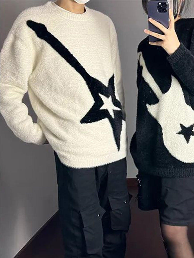 Mens Harajuku Street Crew Neck Sweater