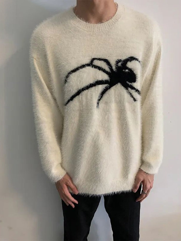 Men's Retro Original Niche Spider Sweater