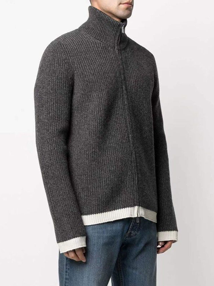 Mens Autumn Winter Warm Casual Knitted Jacket