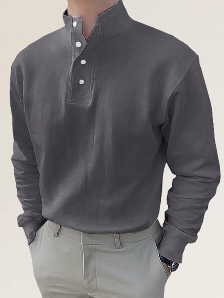 Comprar type-2 Mens Casual High Collar Long Sleeved Shirt