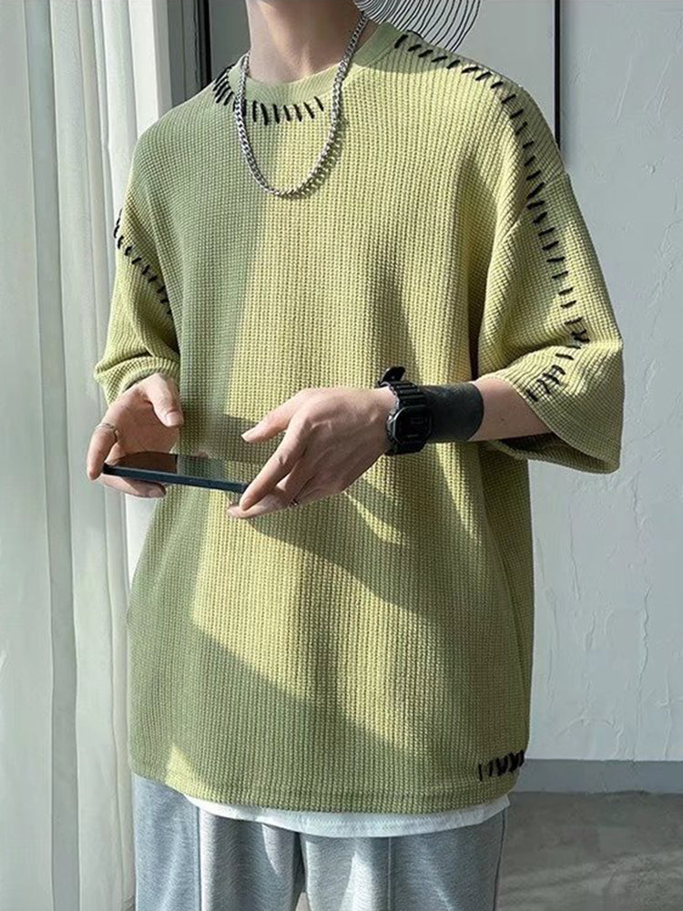 Comprar green Mens Oversized Short Sleeved Knit Shirt