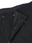 Mens Deconstructed Pleated Straight Leg Pants-6