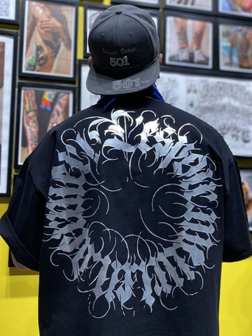 Mens Harajuku Cargo Casual Printing Short Sleeve T-shirt