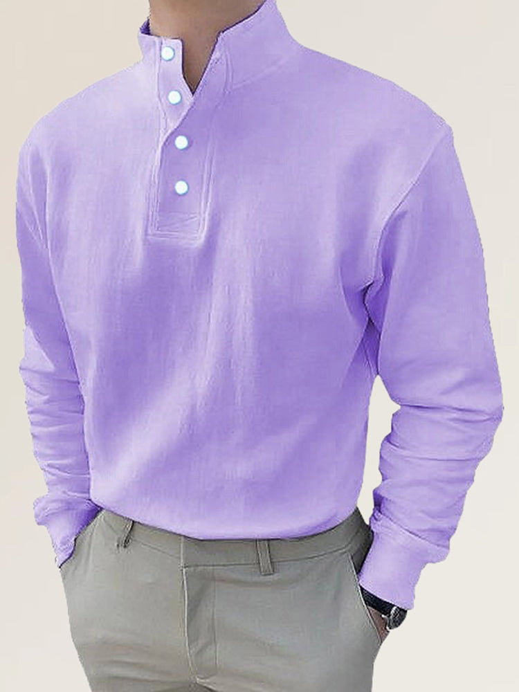 Comprar type-9 Mens Casual High Collar Long Sleeved Shirt