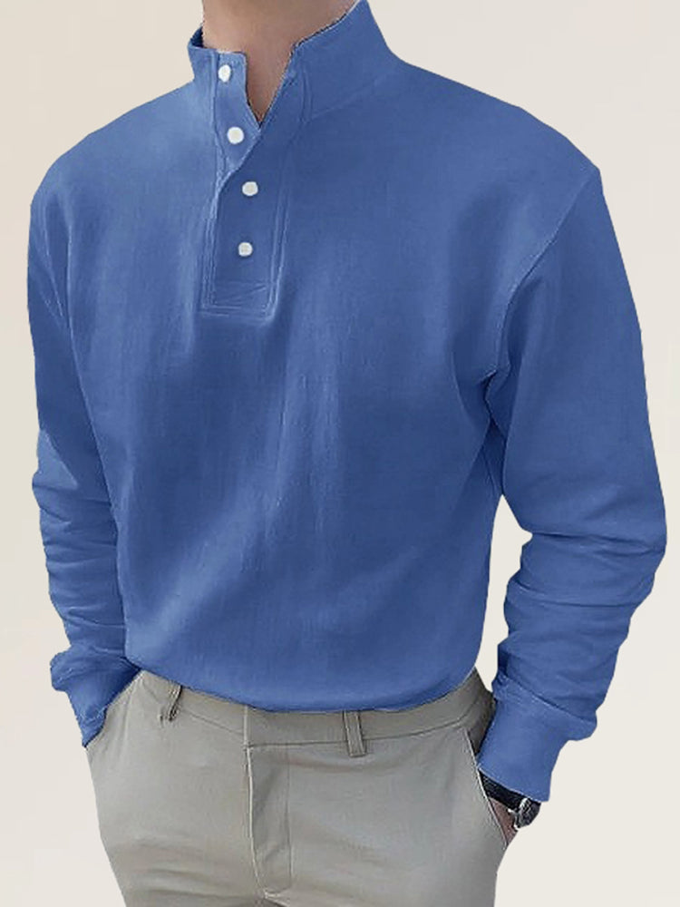 Comprar type-3 Mens Casual High Collar Long Sleeved Shirt