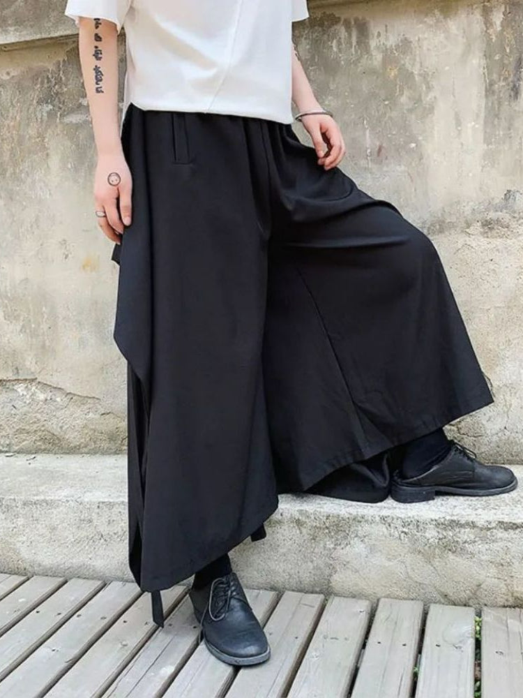 Mens Straight Tube Retro Casual Pants