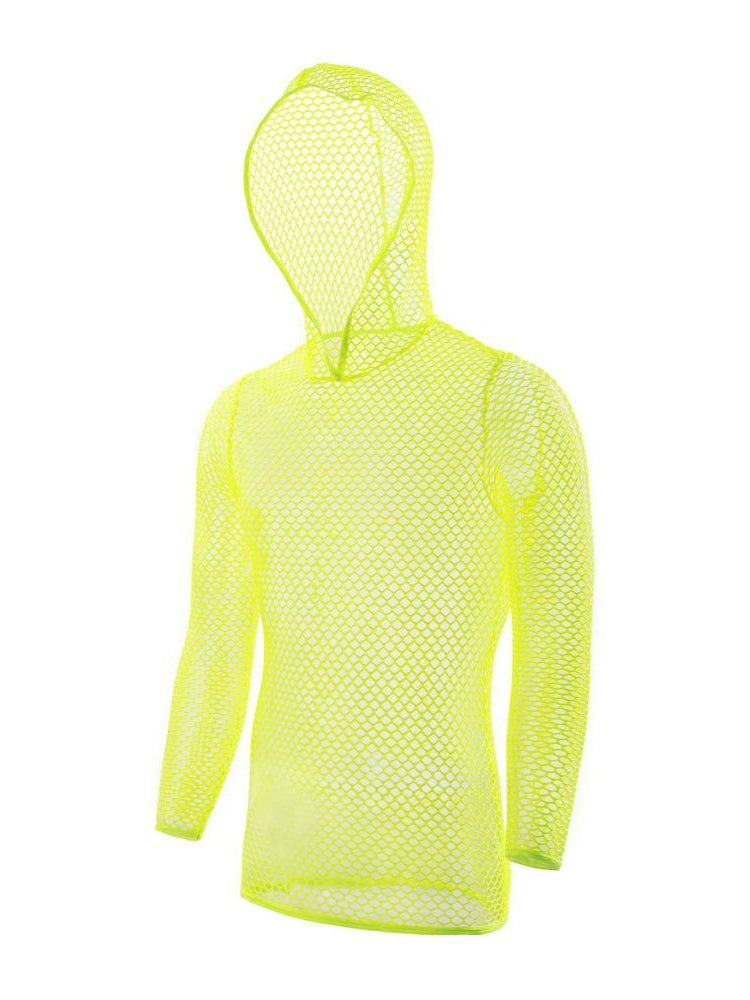 Comprar yellow Mens Mesh Sheer Sexy Top