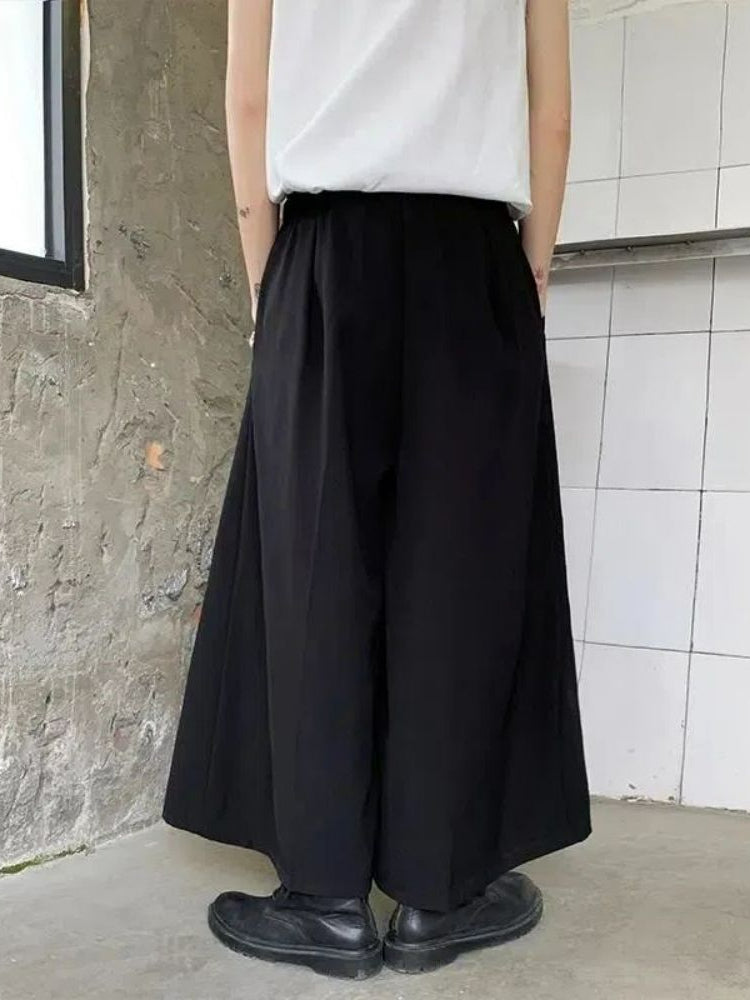 Mens Loose Wide Leg Flared Pants