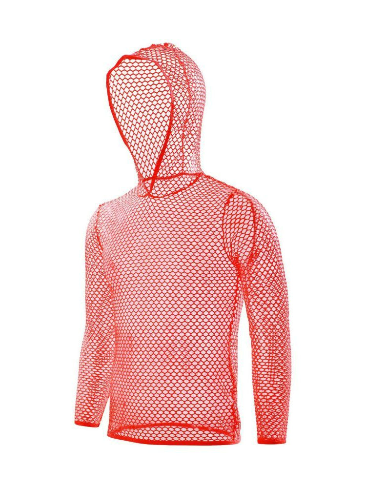 Comprar orange Mens Mesh Sheer Sexy Top