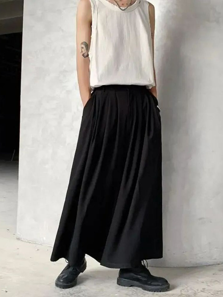 Mens Loose Wide Leg Flared Pants