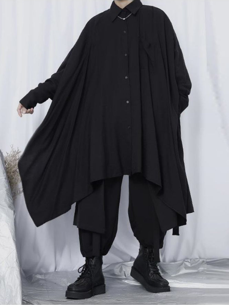 Men's Fashion Harajuku Gothic Irregular Shirt