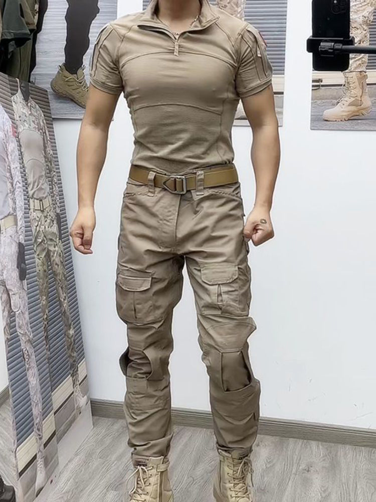 Mens Military Army Uniform Two-Piece Set