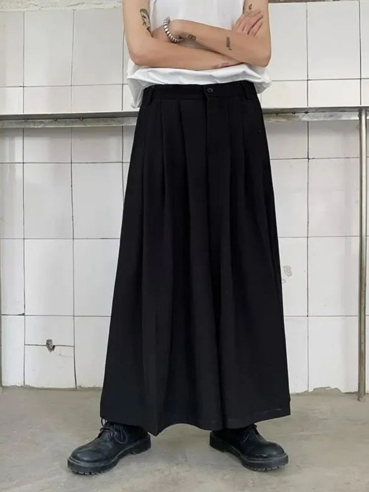 Mens Loose Wide Leg Flared Pants