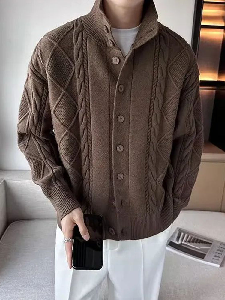 Mens Twist Casual Knitted Sweater