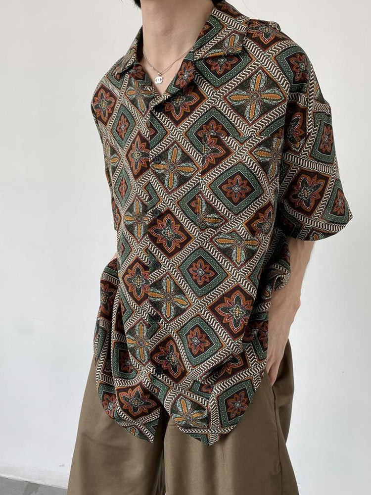 Mens Summer Totem Print Shirt