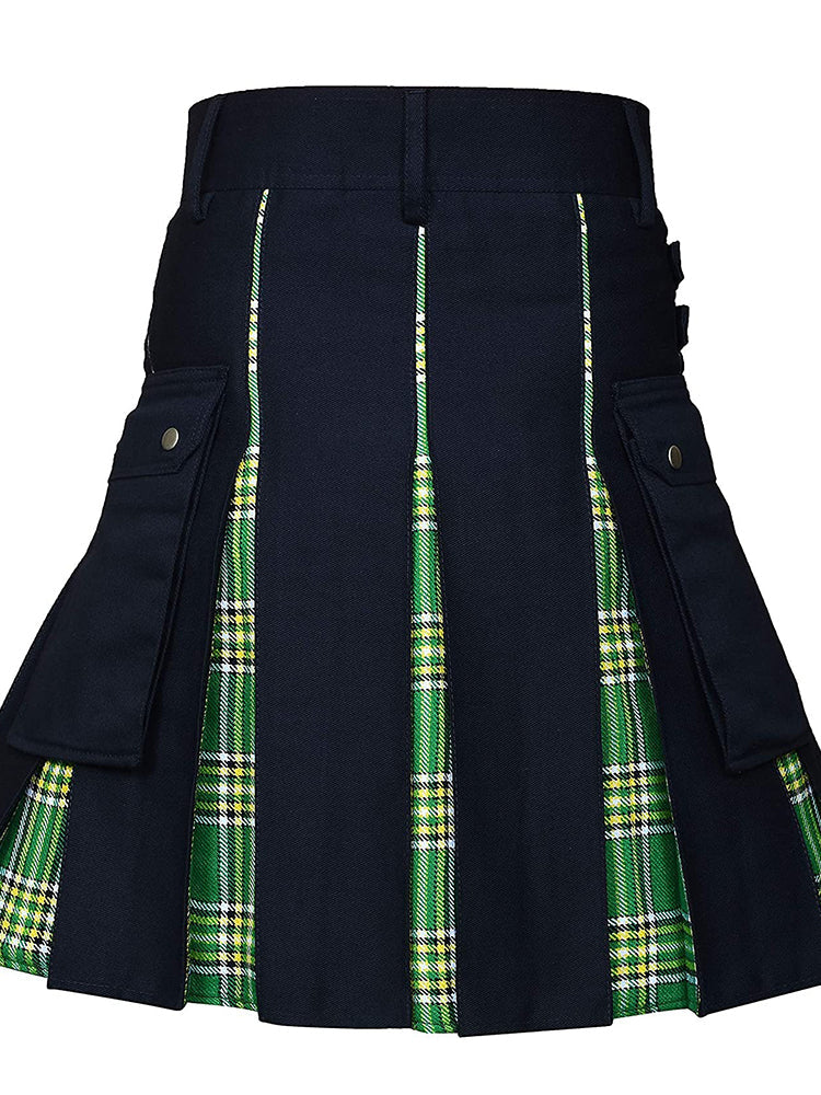 Mens Punk Plaid Skirt