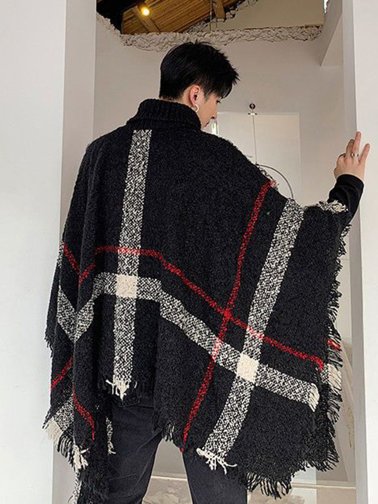 Men's Casual Plaid Irregular Pullover