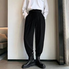 Buy black Streetwear Jogging Casual Harem Pants