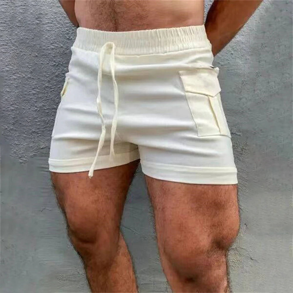 Comprar white Mens Sexy Casual Sports Training Fitness Workwear Style Shorts