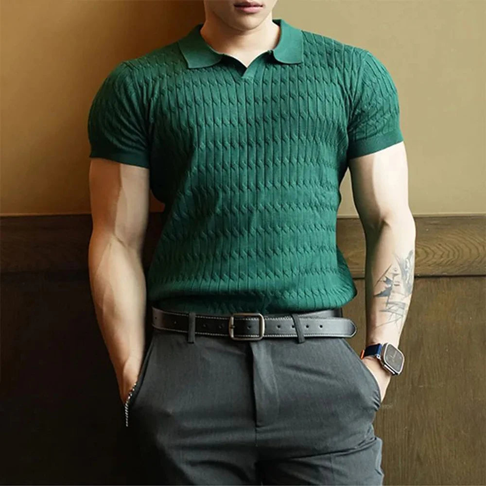 Comprar green Mens Casual Sports Short-Sleeved Polo Shirt Genderless  Solid Color T-Shirt Unisex