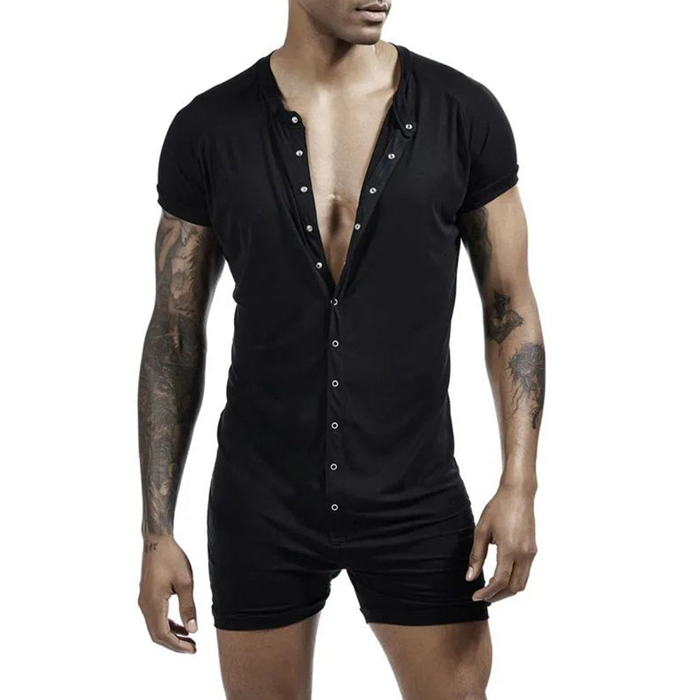 Comprar black Mens Slim Underwear Shapewear Corset Button Bodysuit