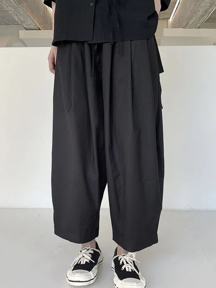 Comprar black Men&#39;s street loose all-match carrot pants wide leg pants