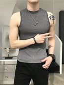 Men's Stand Collar Sleeveless Racerback Vest-6