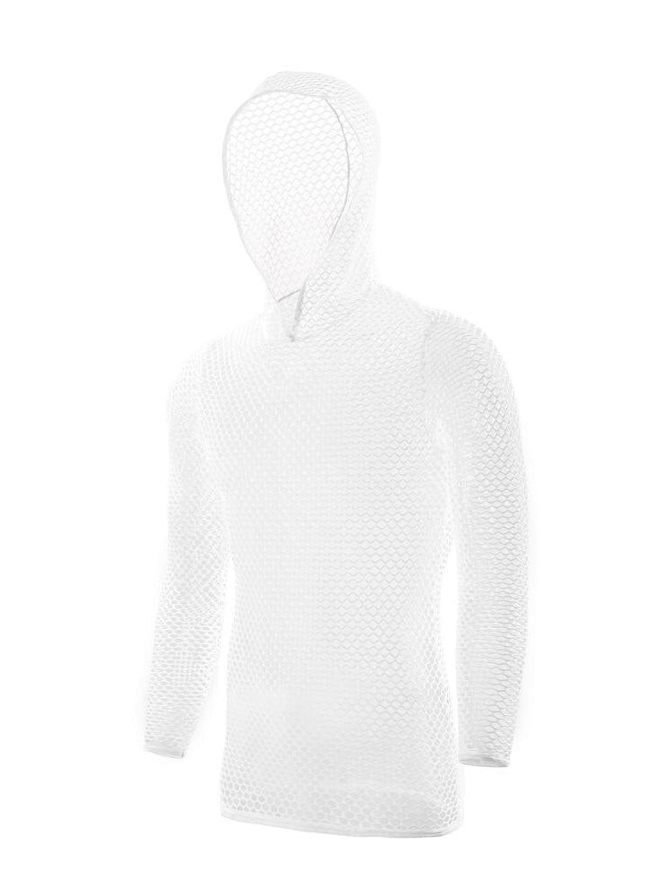 Comprar white Mens Mesh Sheer Sexy Top