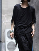 Men's Solid Cape Punk Scrambled T-Shirt-3