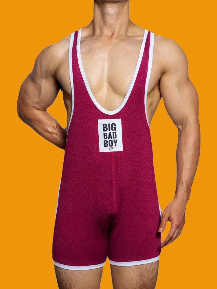 Mens Stretch Letter Track Jumpsuit