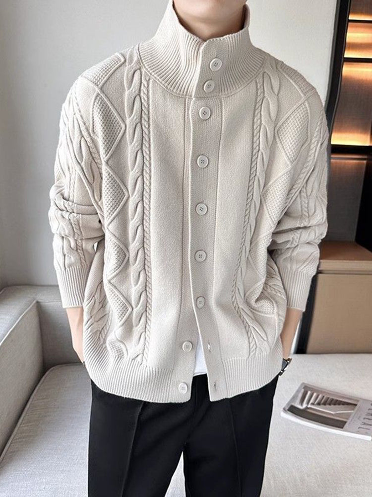 Mens Twist Casual Knitted Sweater