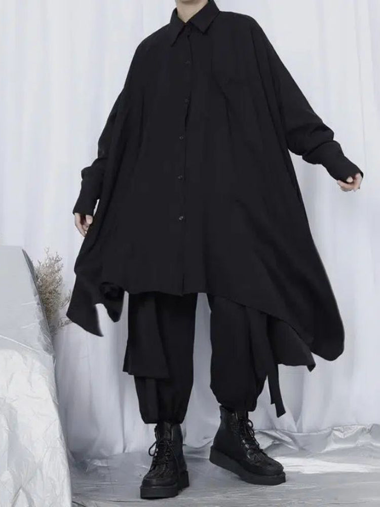 Men's Fashion Harajuku Gothic Irregular Shirt