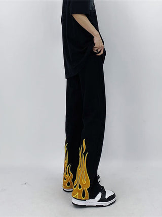 Men's High Street Embroidered Wide Leg Pants