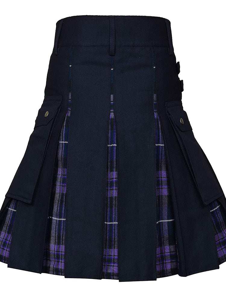 Mens Punk Plaid Skirt