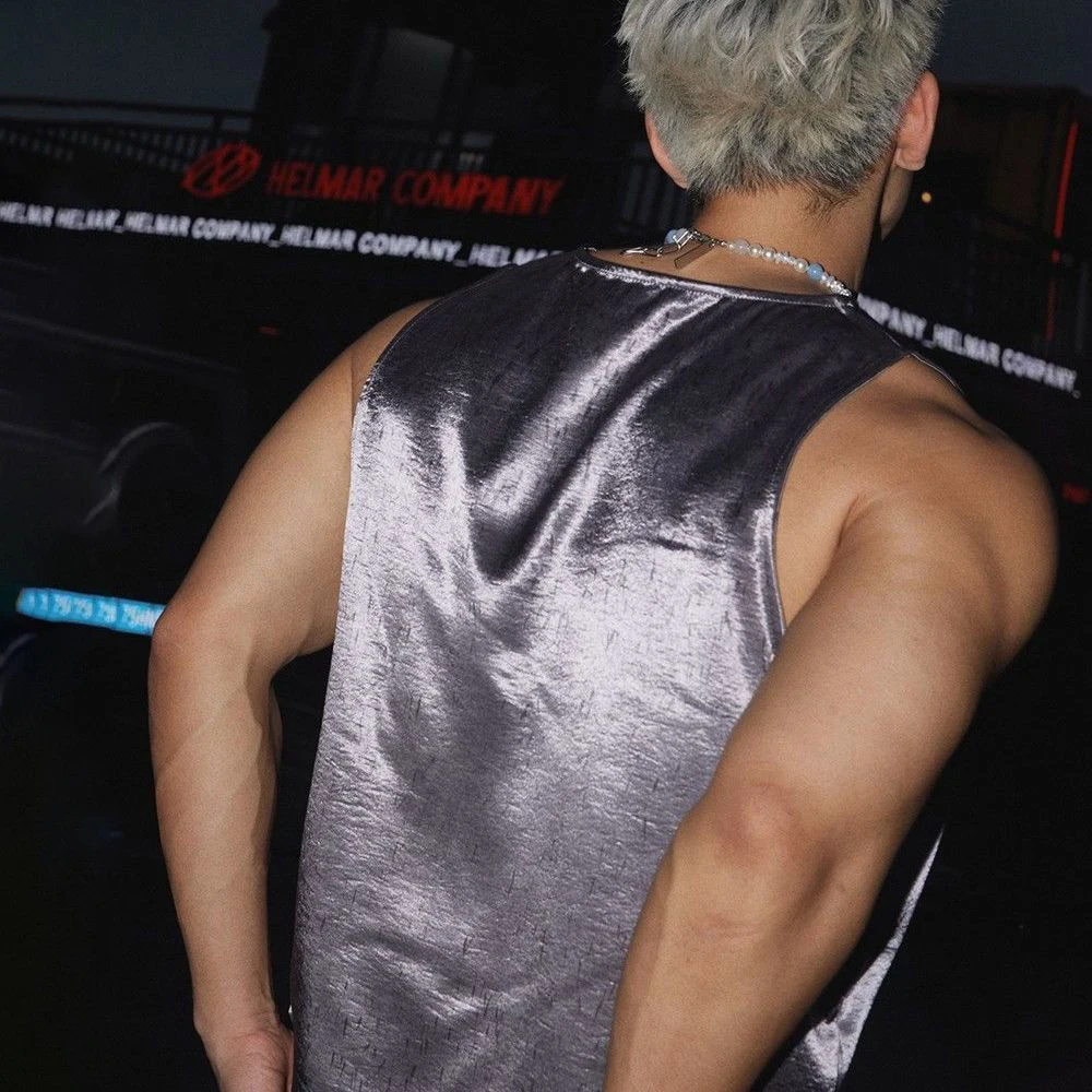 Summer New Men's Letter Sleeveless Vest American Retro Fashion Trend Street Hip-Hop Loose Breathable Sports Gym Men's Tops - Image 4